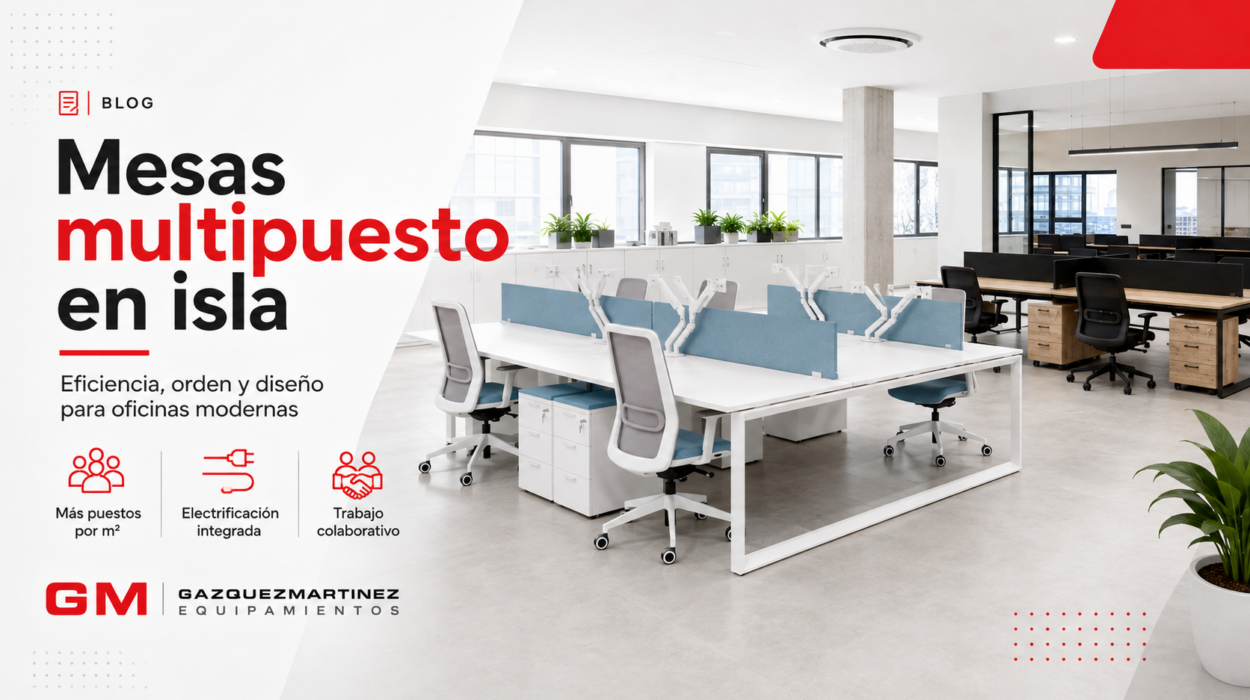 Mesas multipuesto en isla: eficiencia, diseño y productividad para oficinas modernas mesa de oficinas almeria